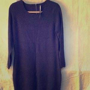 Navy Andrew Marcos New York sweater dress